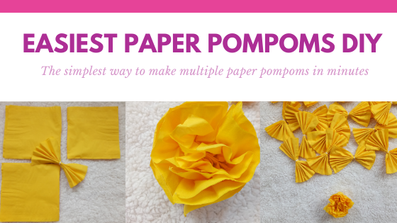 DIY tissue paper pompoms