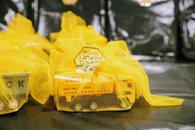 Construction theme birthday party favors
