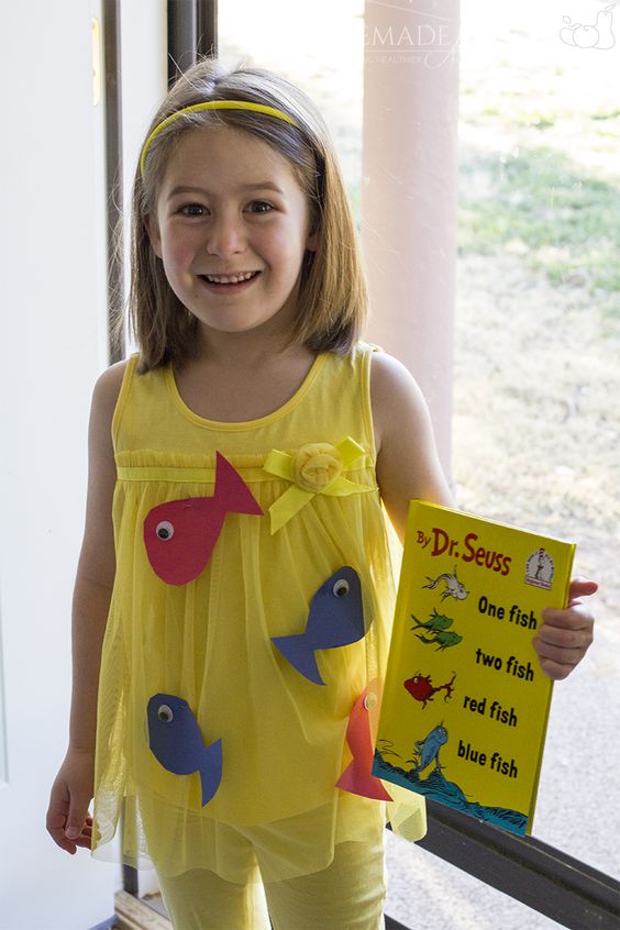 One fish Two fish Dr. Seuss at DIY Book week costumes