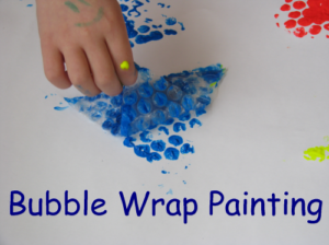 bubble wrap painting