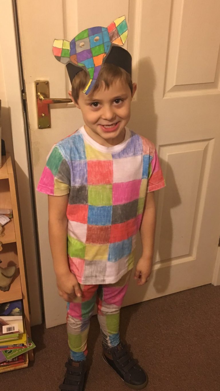 Elmer the Elephant at DIY Book week costumes