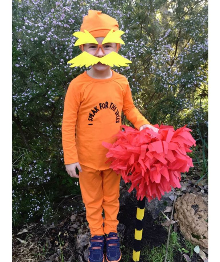 Lorax by Dr. Seuss at DIY Book week costumes