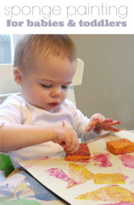 painting ideas for kids kitchen sponges