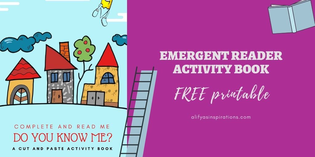 emergent reader cut and paste activity book
