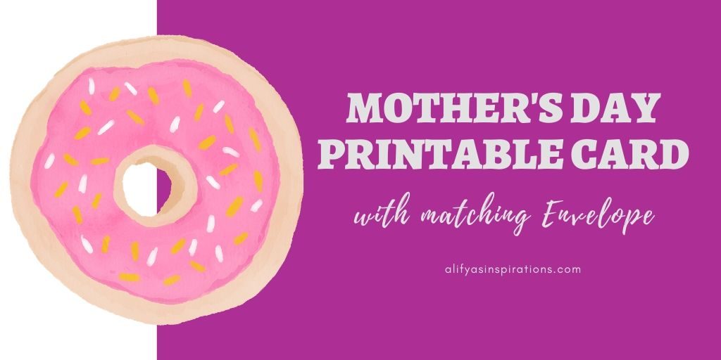 Mothers Day printable card with envelope