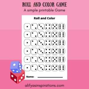 Printable counting game